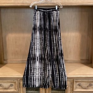 Tie dye look wide leg pants